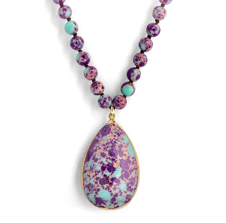 Purple & Turquoise Jasper Necklace
