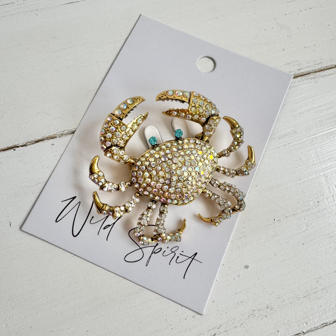 The Big Sparkle Crab Brooch