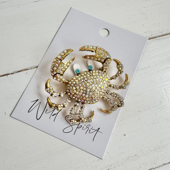 The Big Sparkle Crab Brooch