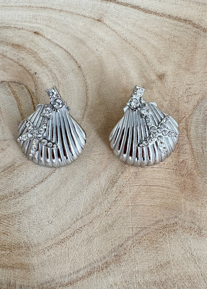 The Silver Scallop Shell Earrings