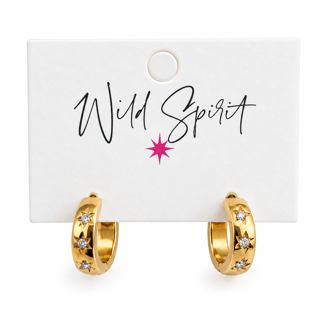 Chunky Star Huggie Earrings
