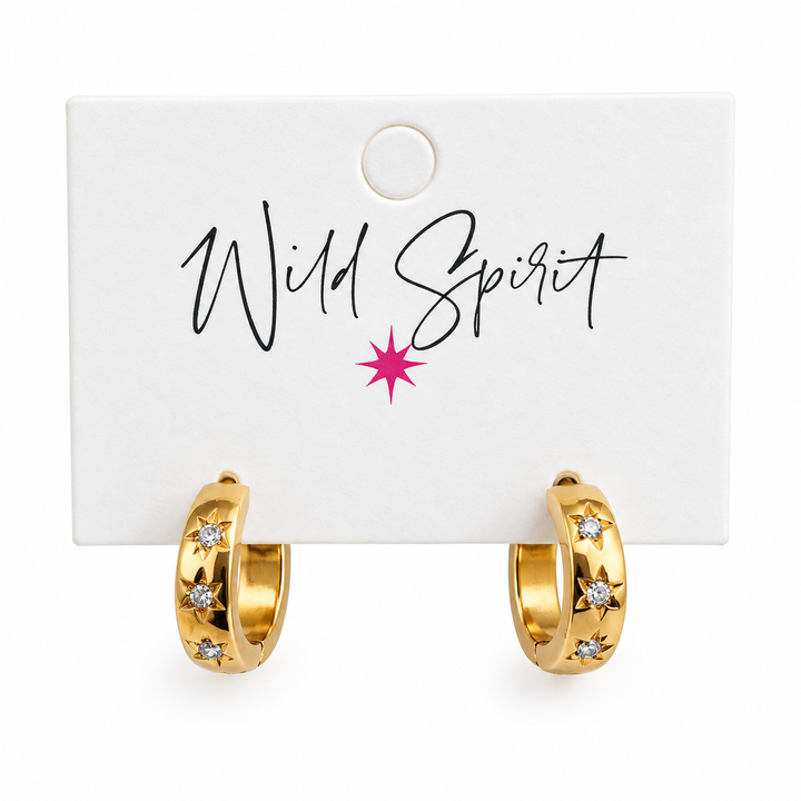 Chunky Star Huggie Earrings
