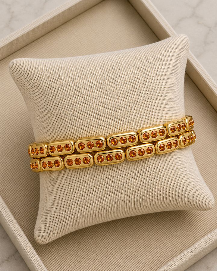 Orange Crystal Tyler Bling Bracelet