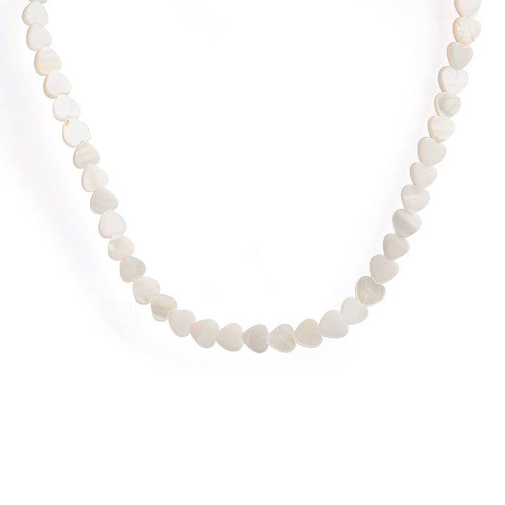 Amora White Shell Heart Necklace