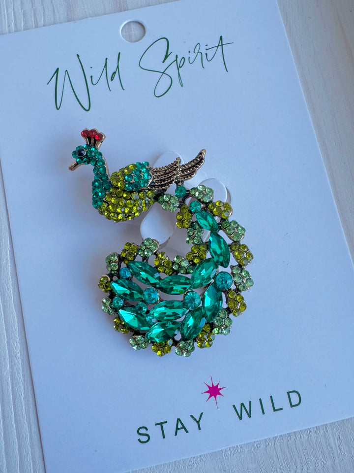 The Posh Peacock Brooch
