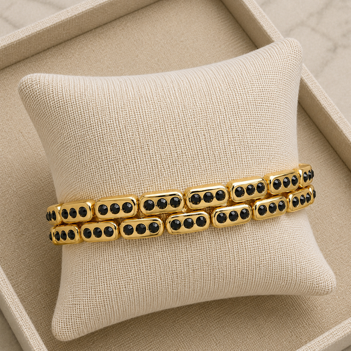 Black Crystal Tyler Bling Bracelet