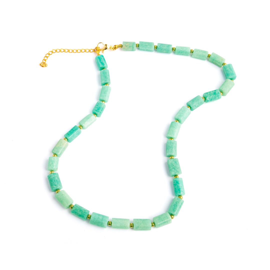 Amazonite Short Beaded Rock Necklace