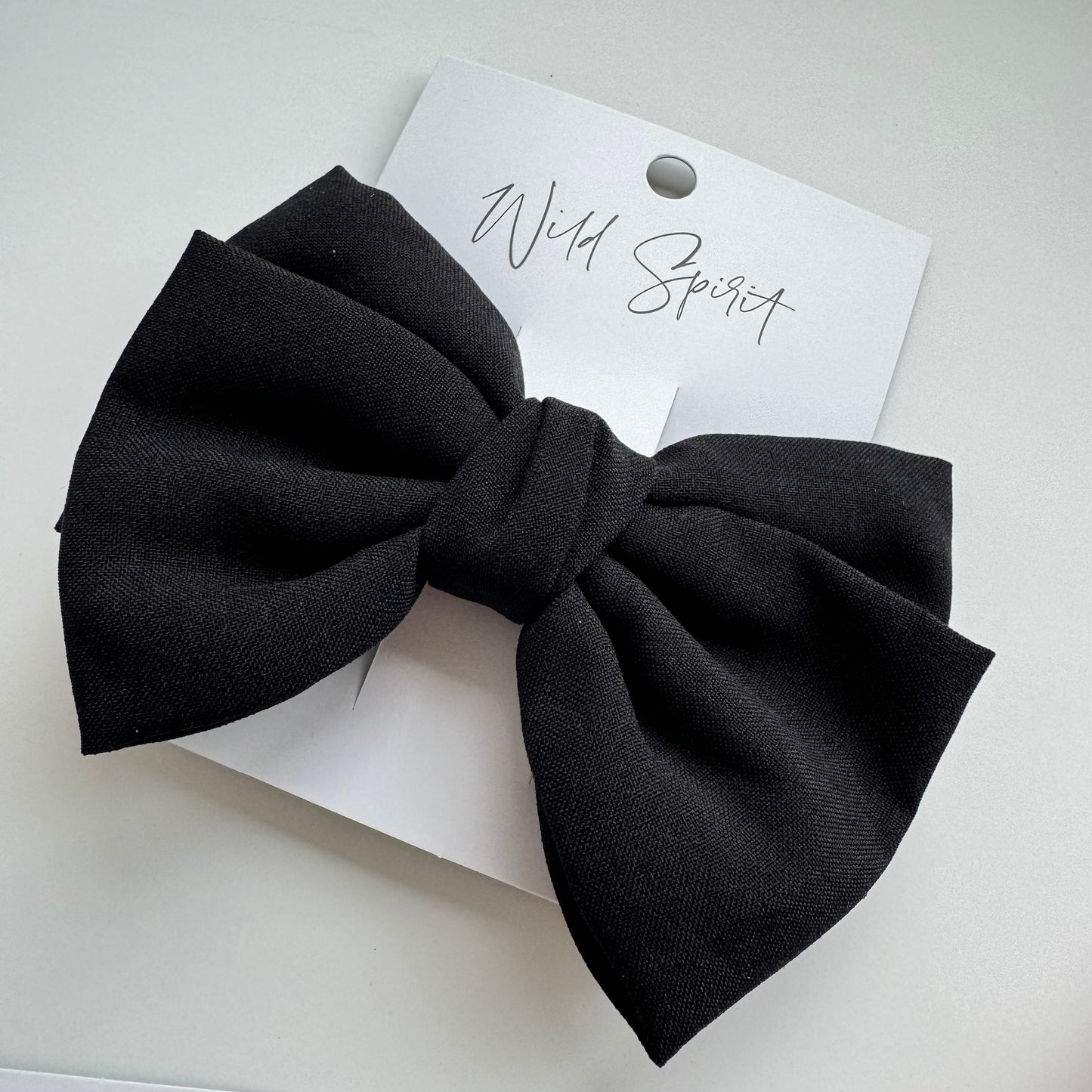 Black Hair Bow Slide