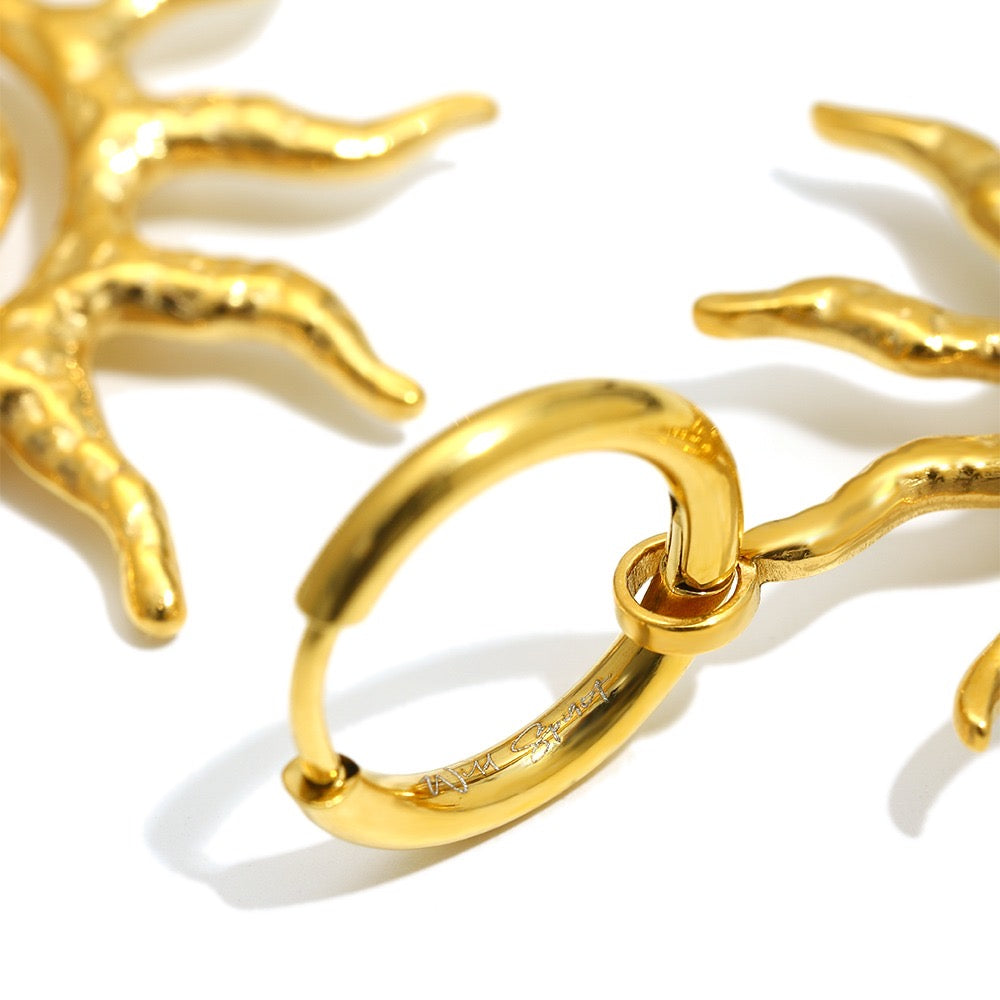 The Kira Sunshine Gold Plated Waterproof Earrings