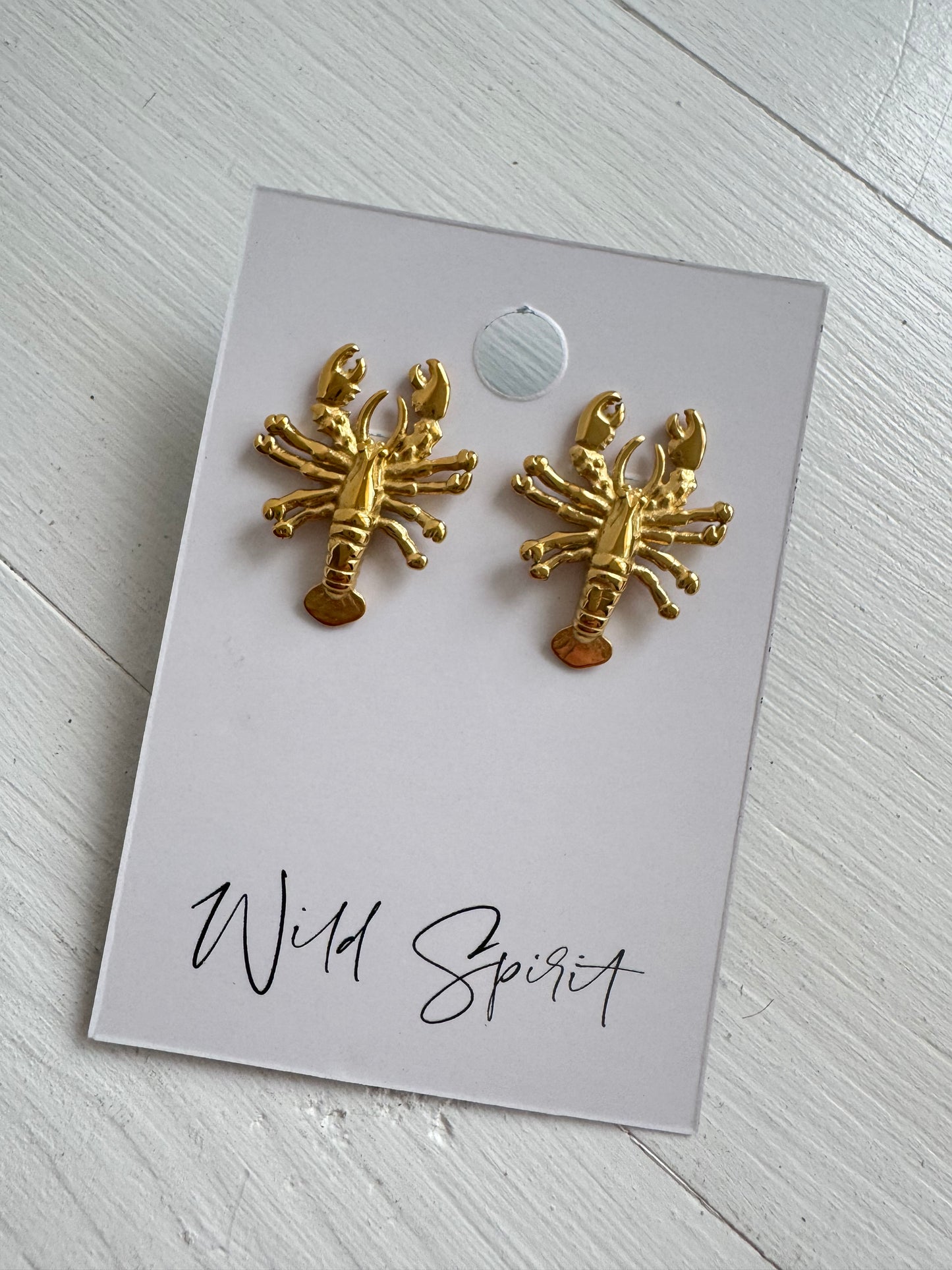 Waterproof Gold Plated Lobster Earrings