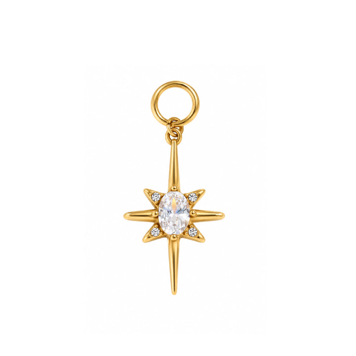 a gold star with a diamond