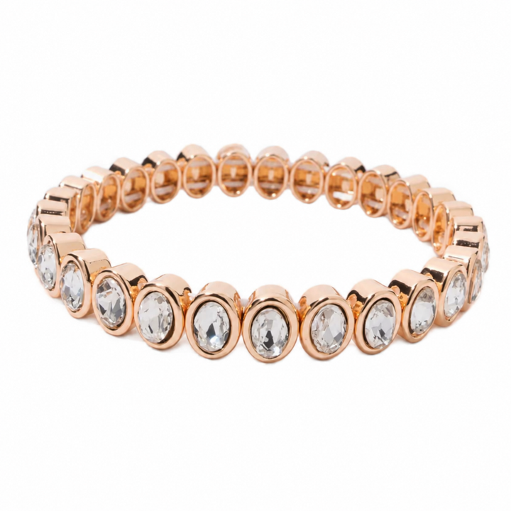 Clear Crystal Oval Bling Bracelet