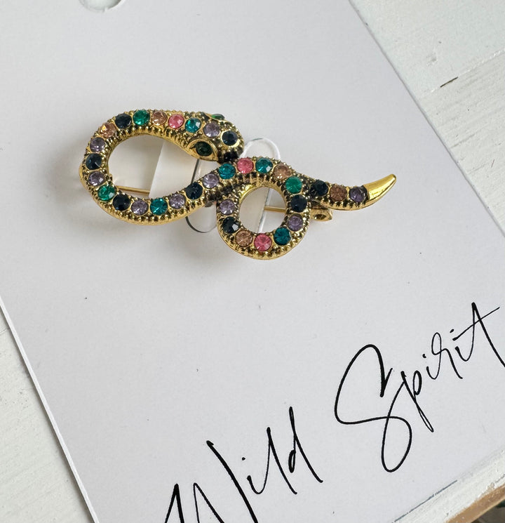 Mini Rainbow Snake Brooch