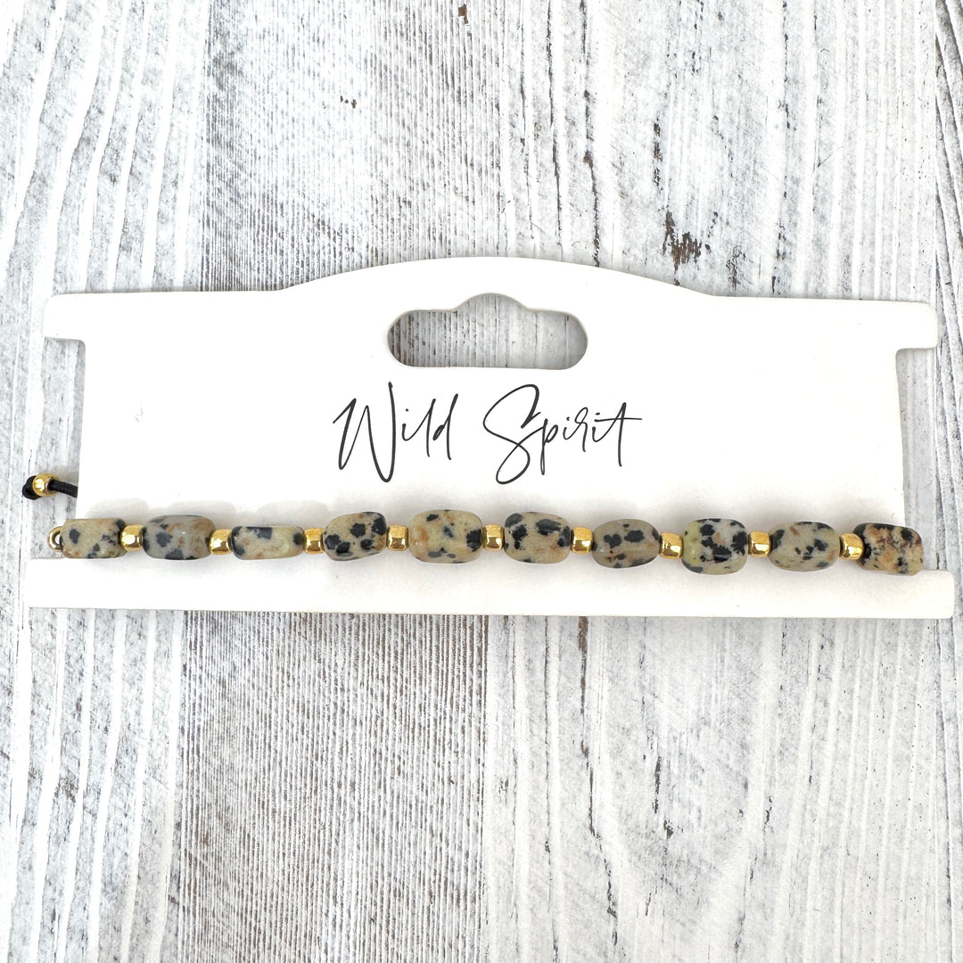 The Dalmatian Jasper Nomad Bracelet