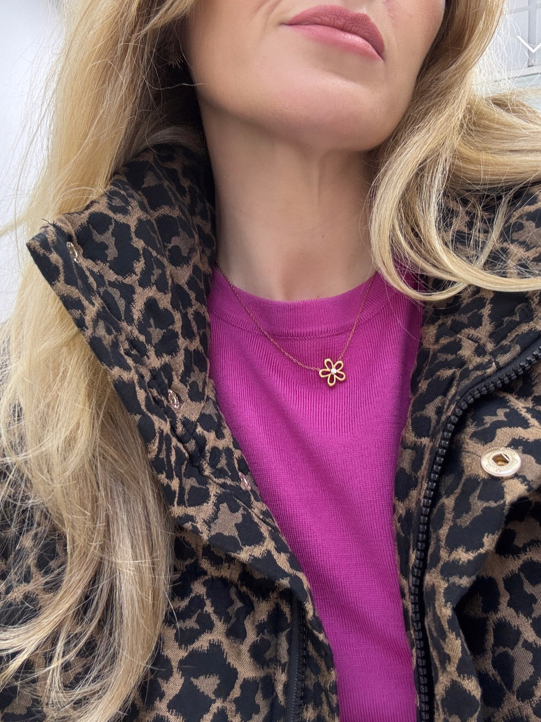 Blossom Flower Gold Chain Necklace