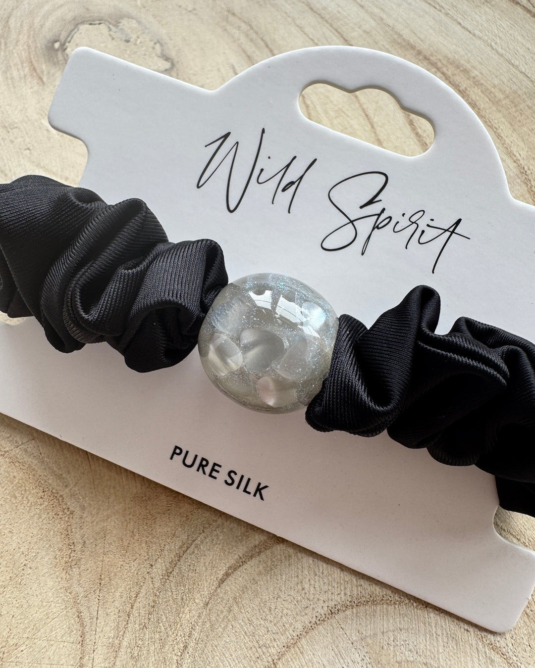 Black Pure Silk Hair Bobble
