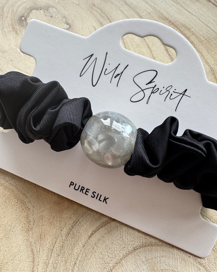 Black Pure Silk Hair Bobble