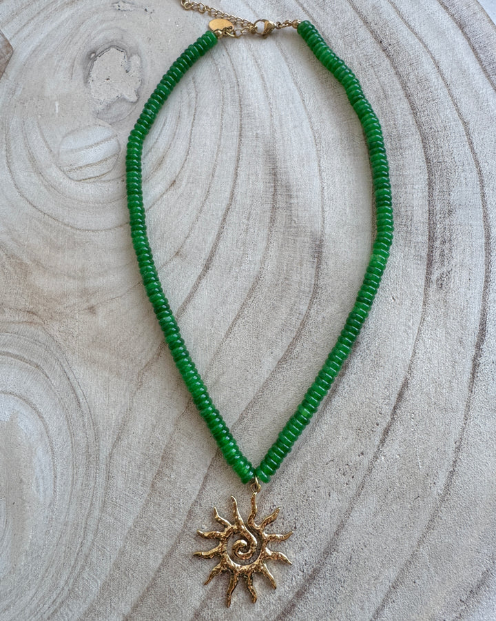 Gold Sunshine Beaded Kira Necklace