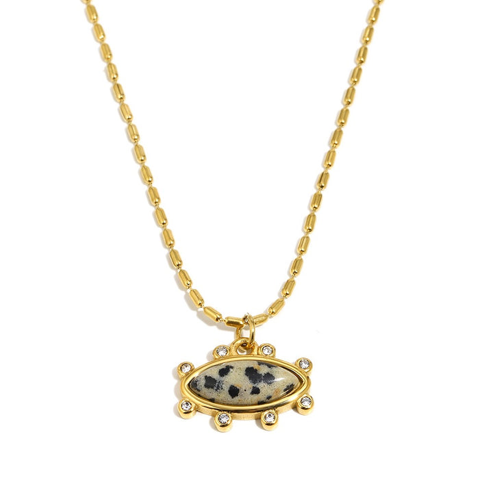 Dalmatian Stone Aluna Necklace