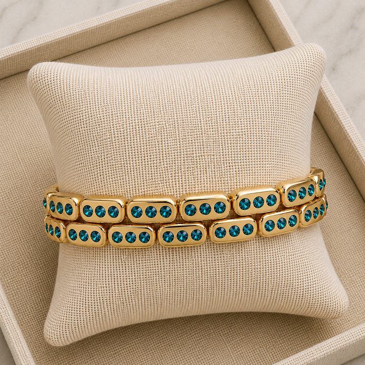 Blue Crystal Tyler Bling Bracelet