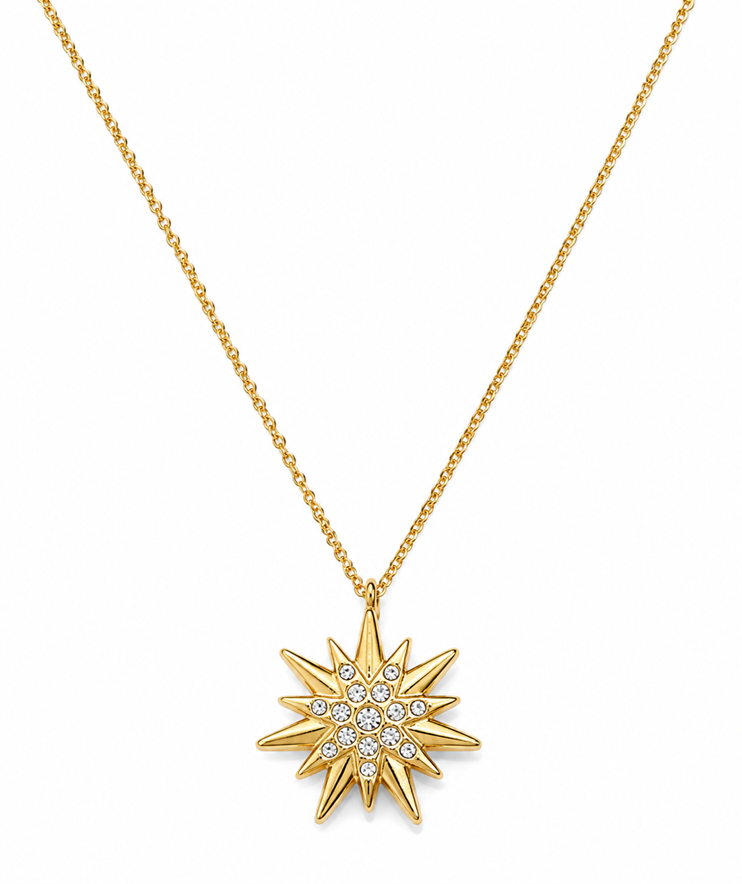 Gold Sparkle Starburst Necklace