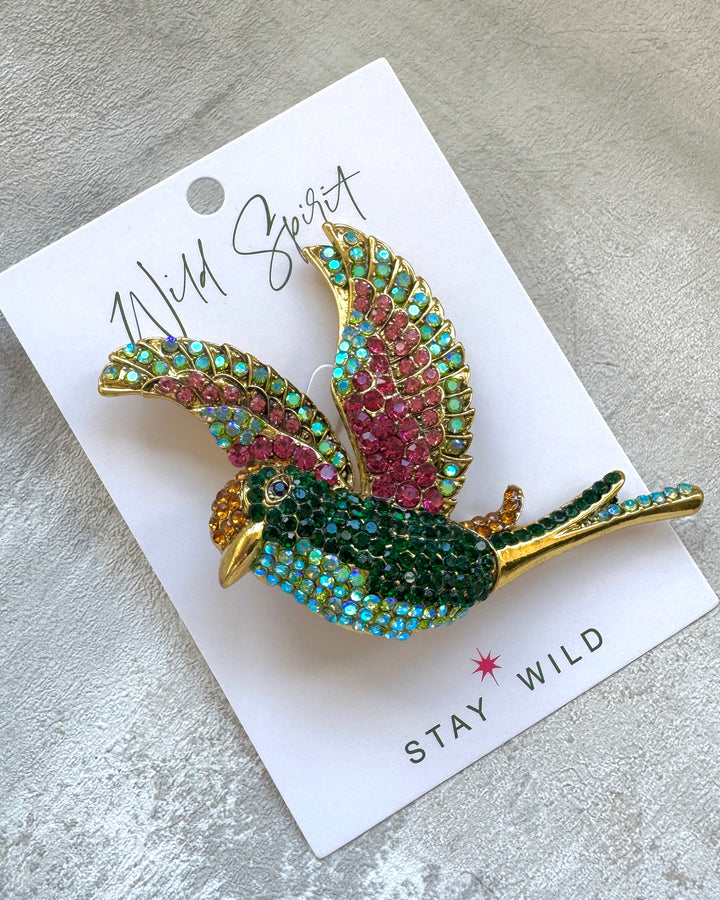 The Giant Green Soaring Bird Brooch