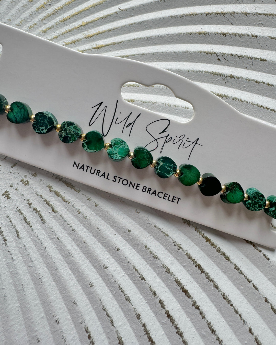 Green Jasper Mini Heart Bracelet
