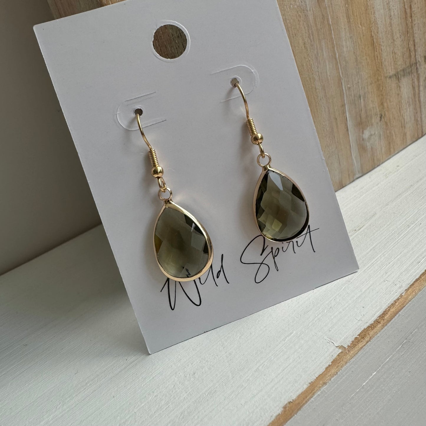 Smokey Olive Earrings