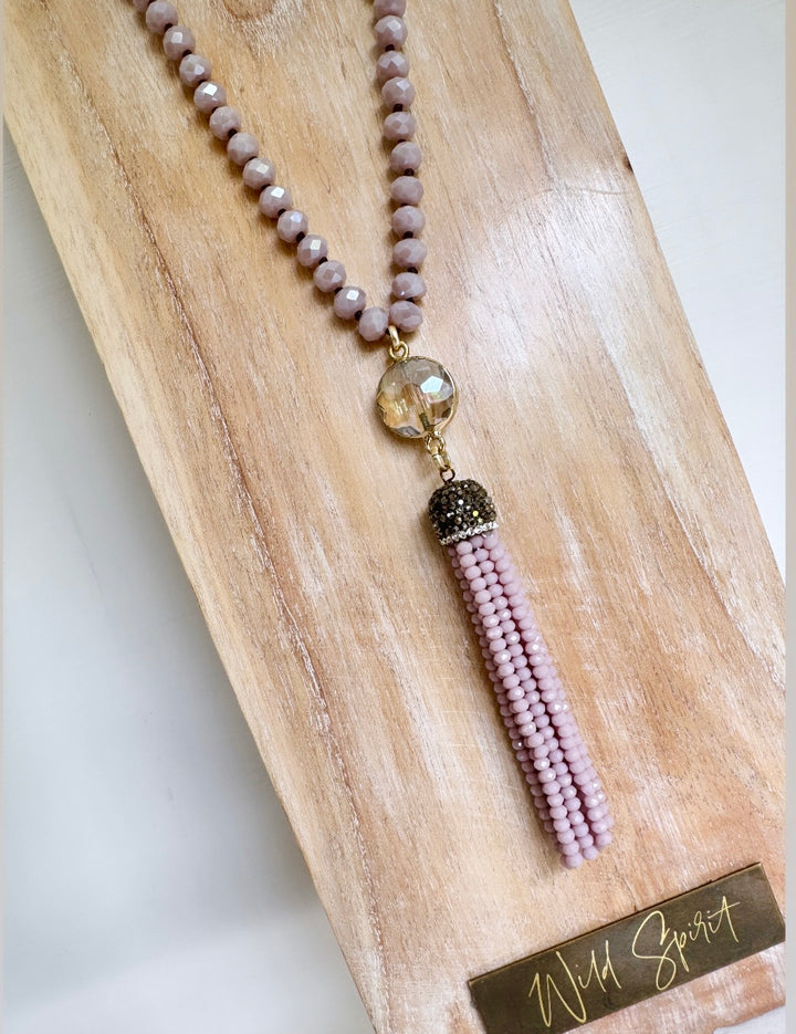 The Lilac Tassel Necklace