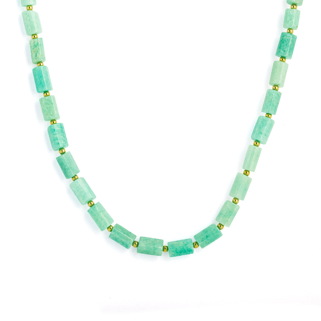Amazonite Short Beaded Rock Necklace