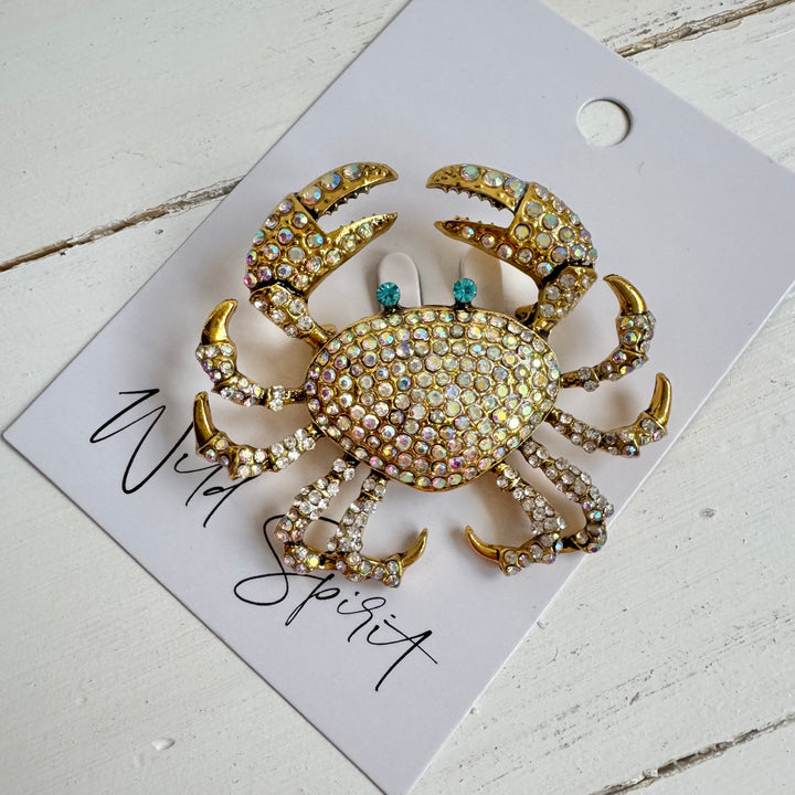 The Big Sparkle Crab Brooch