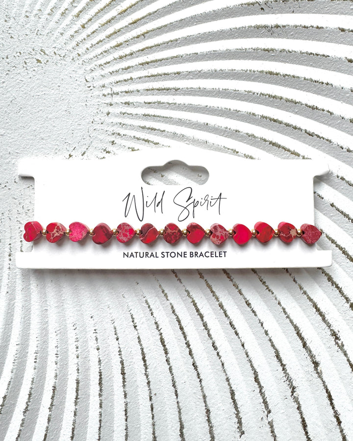 Red Jasper Mini Heart Bracelet