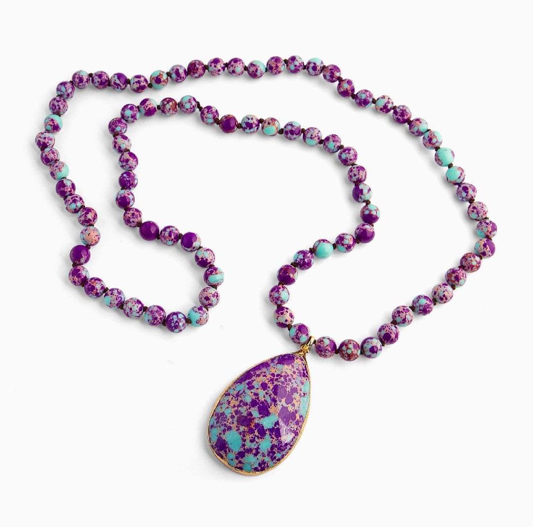 Purple & Turquoise Jasper Necklace
