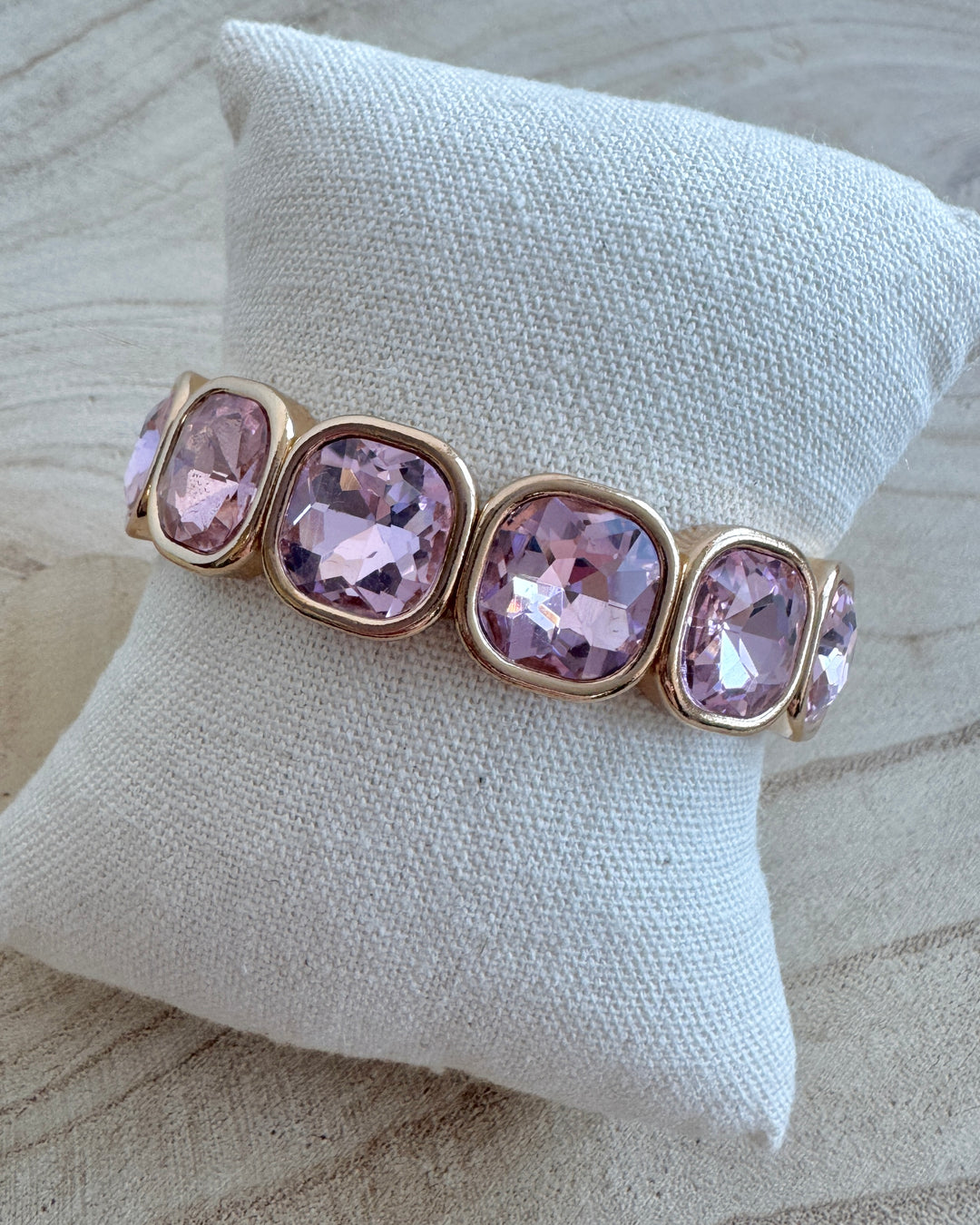 Pink Square Bling Bracelet