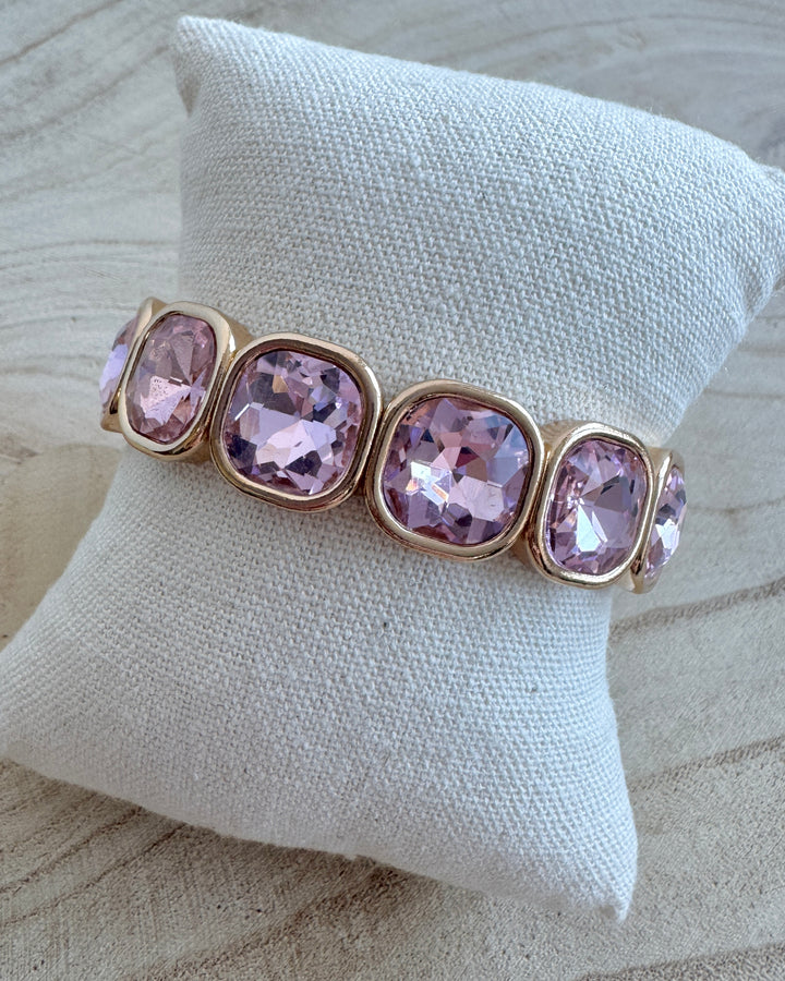 Pink Square Bling Bracelet