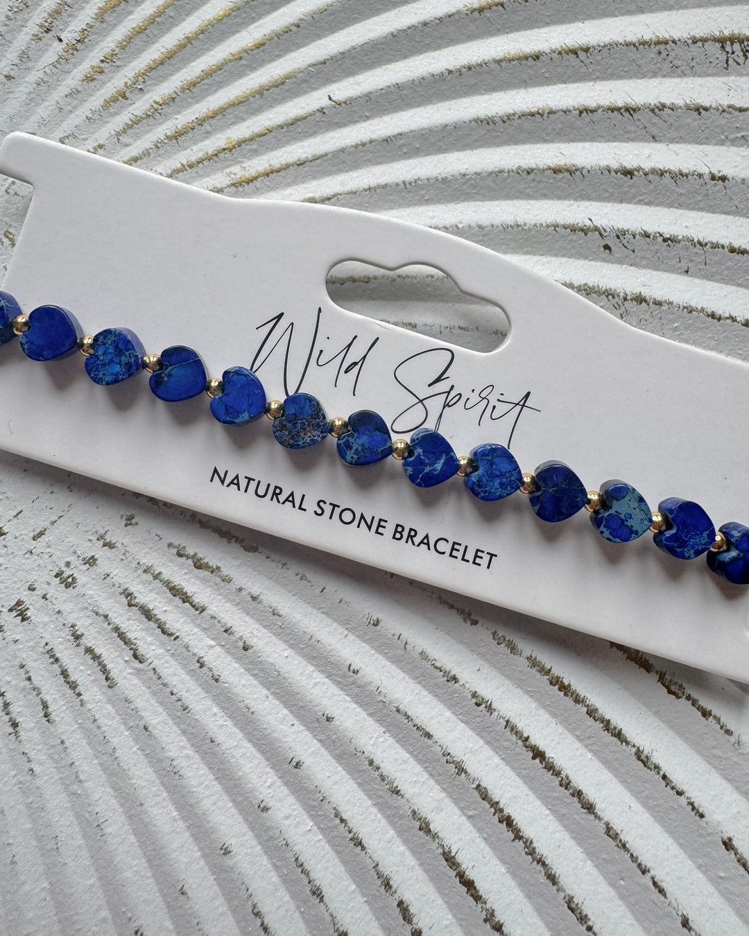 Navy Jasper Mini Heart Bracelet