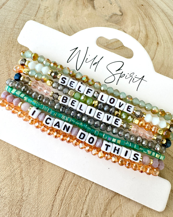 The Believe In Yourself Affirmation Bracelet Gift Set
