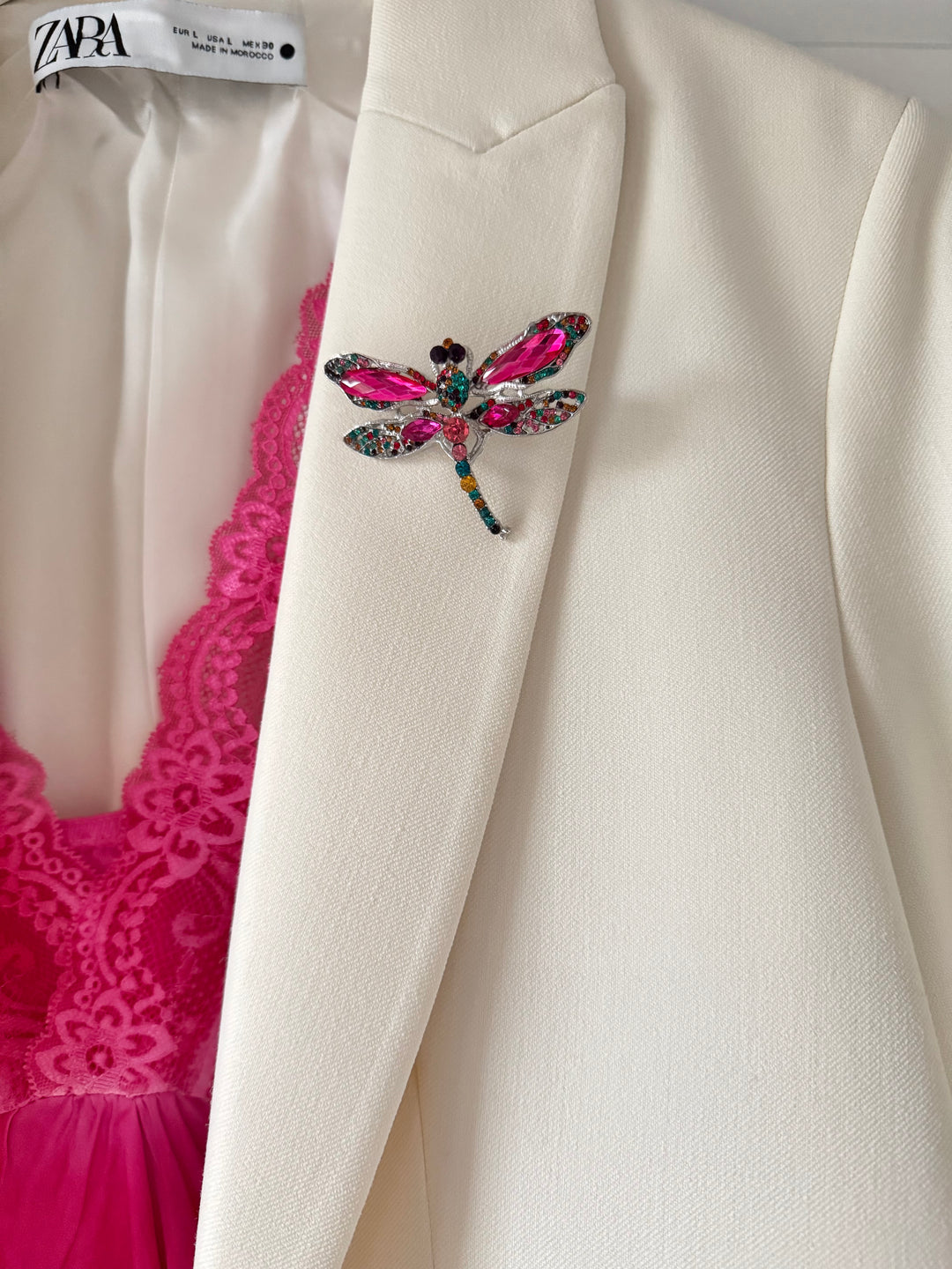 The Pink Mix Dragonfly Brooch