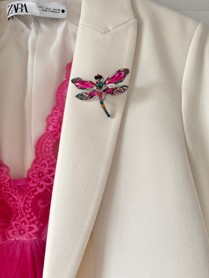 The Pink Mix Dragonfly Brooch