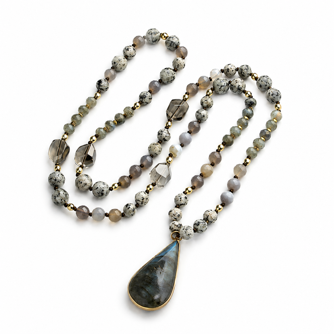 a necklace with a pendant