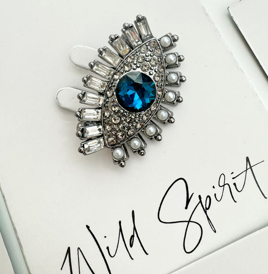 Blue Evil Eye Brooch