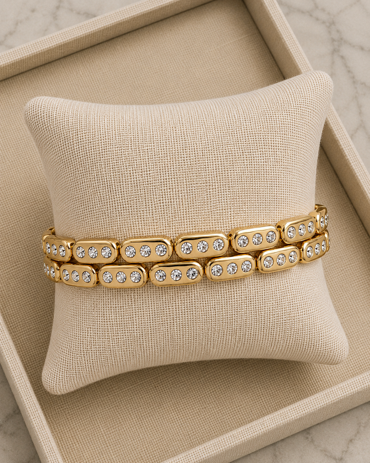 Clear White Crystal Tyler Bling Bracelet
