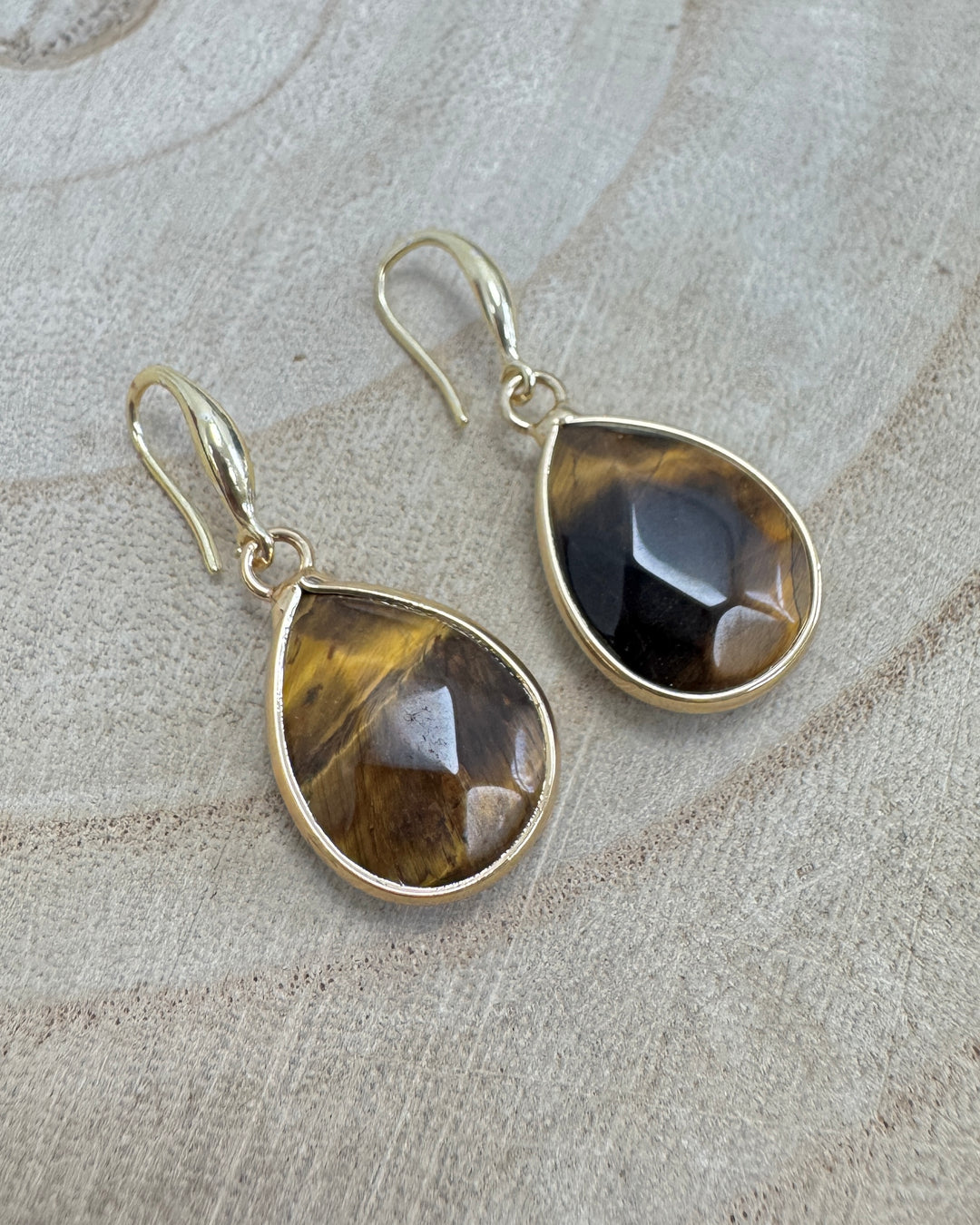 Tiger Eye Drop Earrings