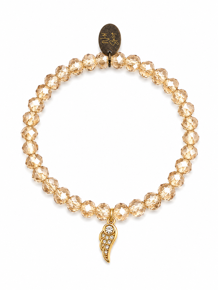Gold Wing Twilight Charm Bracelet