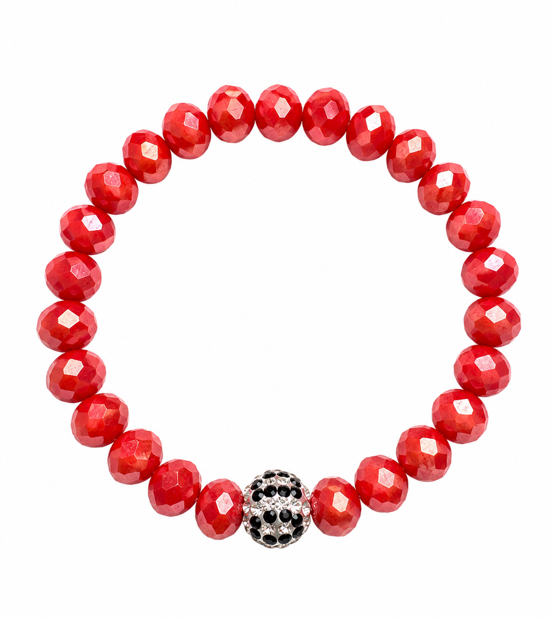 Coral Red Bella Leo Ball Bracelet