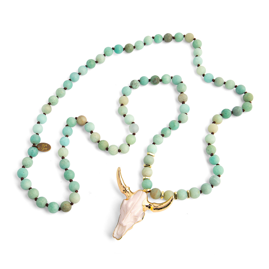 Amazonite Wildhorn Beaded Boho Necklace