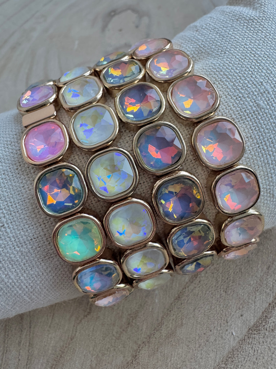 Blush Square Bling Bracelet