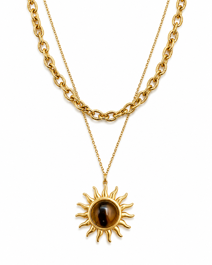 Tiger Eye Double Layer Solstice Necklace