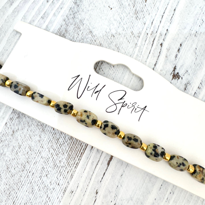 The Dalmatian Jasper Nomad Bracelet