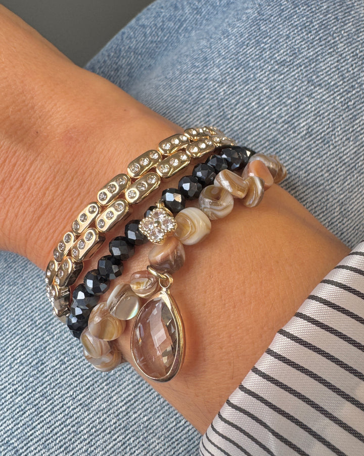 The Navy Clover Twilight Charm Bracelet